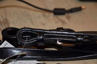 Bobbys English Tack COB Leather Laced Reins Black 119