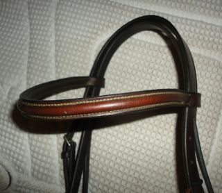 Bobbys English Tack Show Bridle Raised Brown Great Full Horse Size 