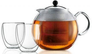 This Bodum Assam 51 ounce Teapot with Bonus Glasses is the perfect 