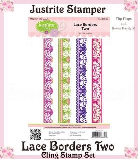   STAMPERS LACE BORDERS 2 CLING STAMP SET JB CL03635 LACE BORDERS TWO