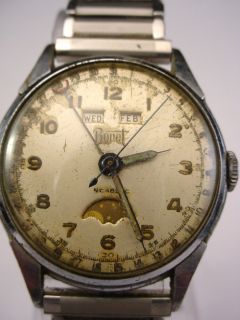 Rare Vintage Bovet Freres & Co SA Triple Date Calendar Moonphase watch 