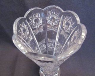 bohemia czech republic lead crystal vase measures 7 3 4 tall original 
