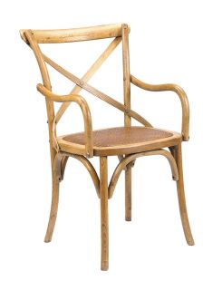 New Dining Arm Chair Reproduction Oak Oak Rattan Bosquet FH 424