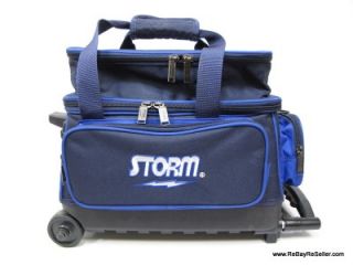 storm bowling ball rolling carrier blue roller bag