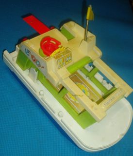 Fisher Price Little People Fishing Boat Vintage Toy