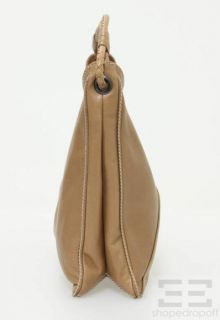BOTTEGA VENETA Tan Leather Braided Handle Handbag