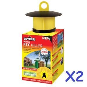 2X Buzz Bottle Fly Trap Fly Bait Traps Up to 20 000 Flies