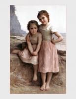   Painting Canvas Reprint Sisters Children William Bouguereau
