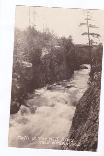 Dells of the WOlf River Bonduel WI RPPC Postcard