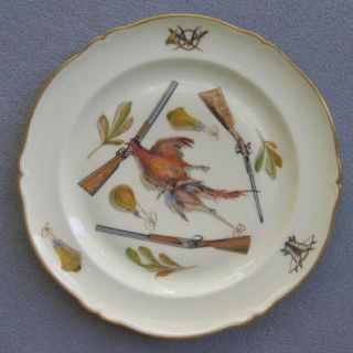 Georges Boyers Limoges France Dinner Plate (s) Hunting Game Birds HVY 