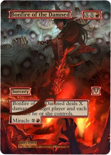 Foil Altered Art Sexy Bonfire of The Damned Avacyn Restored MTG 