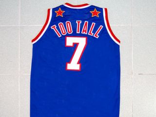 TOO TALL HALL HARLEM GLOBETROTTERS JERSEY BLUE NEW ANY SIZE