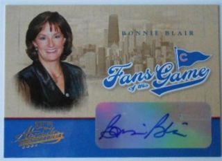 2004 Playoff Absolute Bonnie Blair Fans of The Game Cubs Autograph SP 