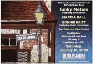 Bonnie Raitt Meters 2009 Fillmore Concert Poster BGF7