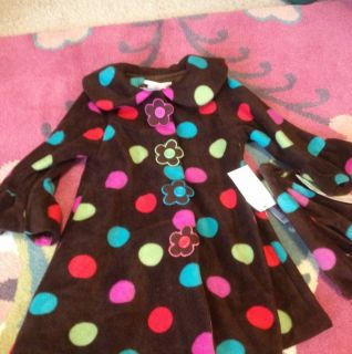 Bonnie Baby By Bonnie Jean 18 Mo Brown Swing Polkadot Coat And Hat Set 