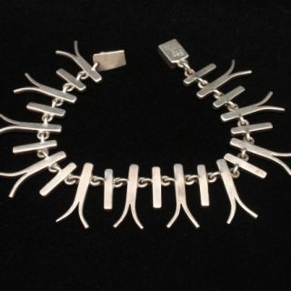 Modernist Bracelet Spiked Sterling Silver Mexico Par