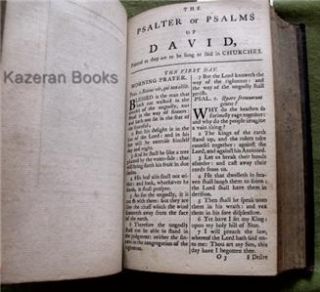   Georgian 1775 Leather Bible Book Common Prayer Rites Psalms Etc