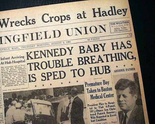 PATRICK BOUVIER KENNEDY Born John F. Kennedy White House Baby in 1963 