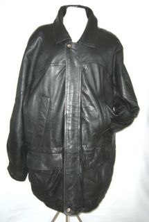 Bovet Vintage 80 90s Leather Winter Coat Black Men 2XL