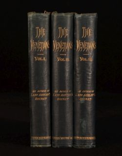 1892 3vol The Venetians A Novel M E Braddon Extremely Scarce