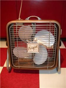 Vintage Frigid Box Fan w Stand 13 in Works VGC 2 Offs