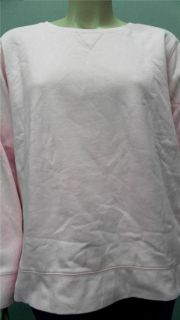 Joe Boxer Soft Warm Womens Plus 2X Comfort Crew Sweatshirt Pink Solid 