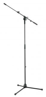 High quality microphone stand with telescopic boom arm. Die cast base 