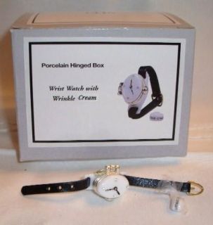   Hinged Box Wrist Watch Wrinkle Cream Midwest Trinket Box PHB NIB