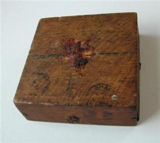 Vintage Wooden Postal Box For Antique Microscope Slide (s)/Fossil Coal 