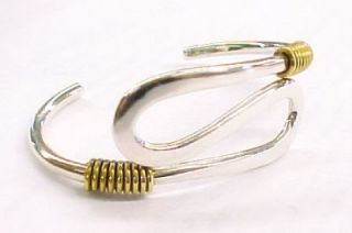 brass sterling silver cuff bracelet mexico 6