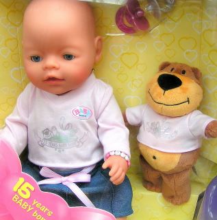 Zapf Birthday Baby Born Magic Eyes Girl Doll Teddy Bear