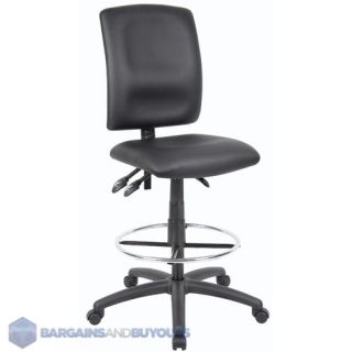 Boss Office Products Height Adjustable Drafting Stool with Casters 
