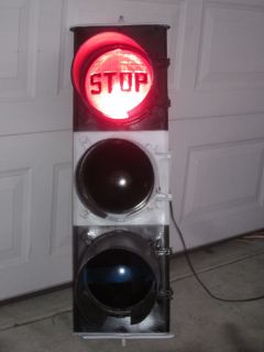 Bossa Nova BRITISH PLESSEY TIN LANTERN Traffic Signal Stop Light