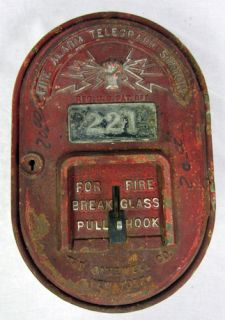   Co Fire Alarm Telegraph Station 221 Pull Hook Break Glass