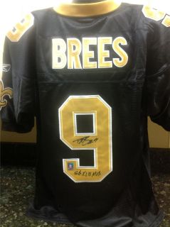 Drew Brees Signed Saints Authentic Black Jersey w/SBXLIV MVP (Brees 