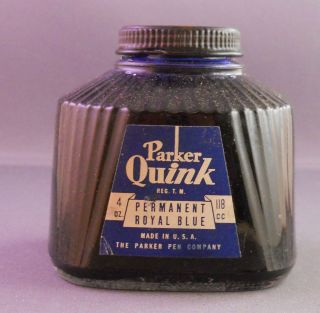 Parker Quink Bottled Ink Permanent Royal Blue 4 oz Bottle