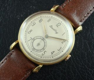 Nice Breitling Gold Plated from 1950s Fancy Lugs No Res