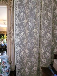 Charming Cream Lovebirds Cotton Lace Curtain Panel…2 1M    84 