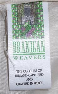 Branigan Weavers Irish Wool Woven Ireland Womens Textured Ivory Coat 