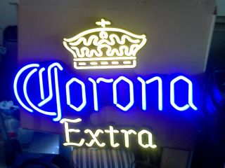 CORONA EXTRA DOMINATOR LED OPTI NEON LIGHTED BEER SIGN NEW IN BOX 45 L 