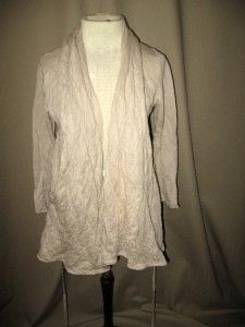 laurie b knitwear brazeau beige cotton sweater m new
