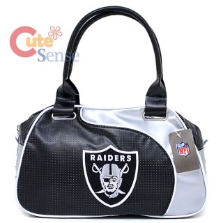 NFL Oakland Raiders Bowler Bag Purse Hand Bag NFL Team Logo Women Bag 