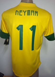 NEW 2012 BRAZIL BRASIL HOME SOCCER JERSEY NEYMAR #11