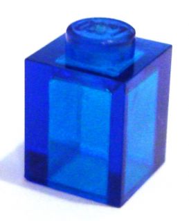  New 10 Pieces Lego Brick 1x1 Trans Dark Blue
