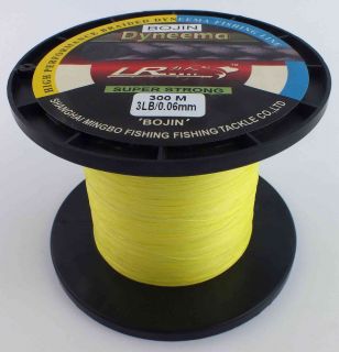    FISHING LINE 3LB 300M YELLOW 100 SK 71 DYNEEMA WHITING POPPERS BREAM