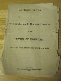    AUDITORS ACCOUNTING REPORT BOXFORD MA Alms House Inventory Schools