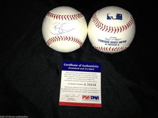 Brian Wilson Signed Official MLB Baseball San Francisco Giants PSA DNA 