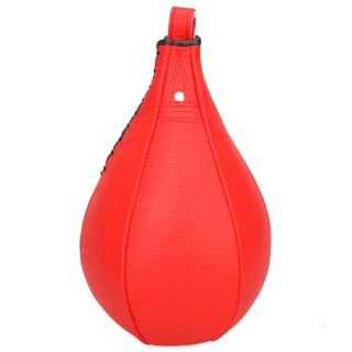 New Cow Hide MMA Boxing Punching Bag Speed Ball Red 9603