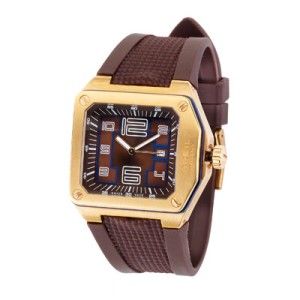 Breil Milano Rose Womens Watch Brown Rubber Strap Stainless Steel 