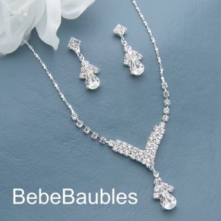 Bridal Wedding Bridesmaid Gift Jewelry Necklace Set 71